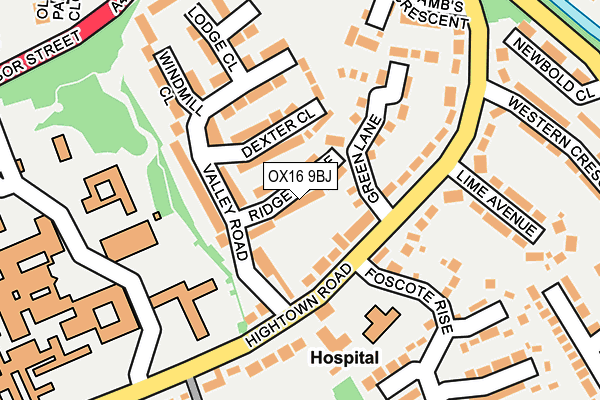 OX16 9BJ map - OS OpenMap – Local (Ordnance Survey)