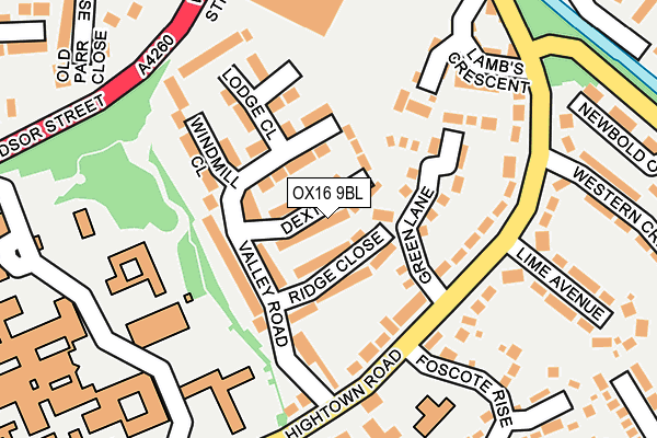 OX16 9BL map - OS OpenMap – Local (Ordnance Survey)
