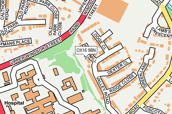 OX16 9BN map - OS OpenMap – Local (Ordnance Survey)