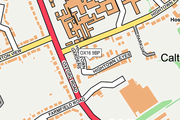 OX16 9BP map - OS OpenMap – Local (Ordnance Survey)
