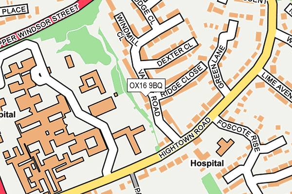 OX16 9BQ map - OS OpenMap – Local (Ordnance Survey)