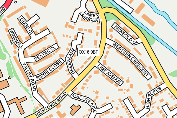 OX16 9BT map - OS OpenMap – Local (Ordnance Survey)