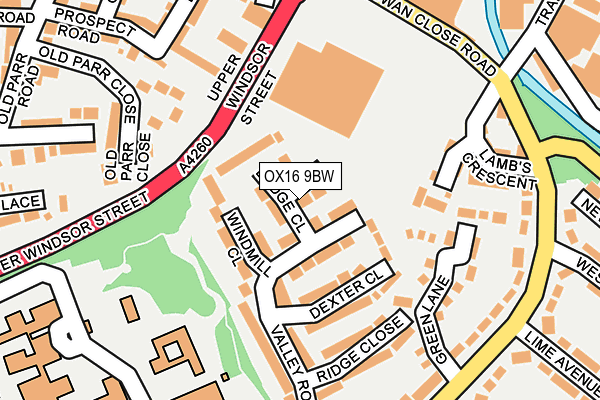 OX16 9BW map - OS OpenMap – Local (Ordnance Survey)