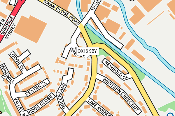 OX16 9BY map - OS OpenMap – Local (Ordnance Survey)
