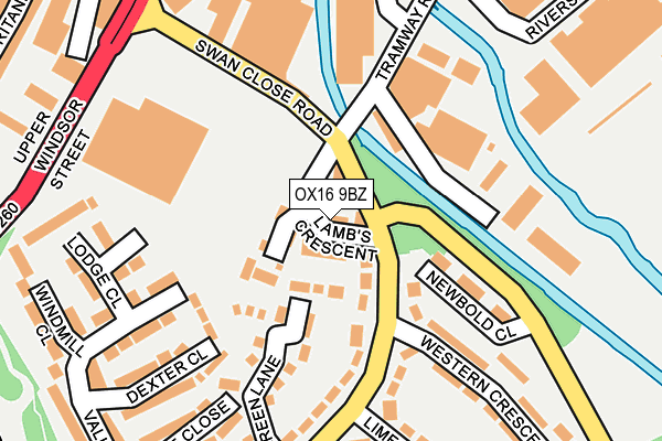 OX16 9BZ map - OS OpenMap – Local (Ordnance Survey)