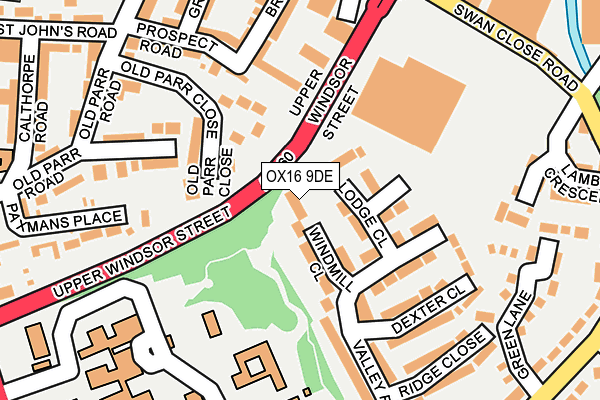 OX16 9DE map - OS OpenMap – Local (Ordnance Survey)