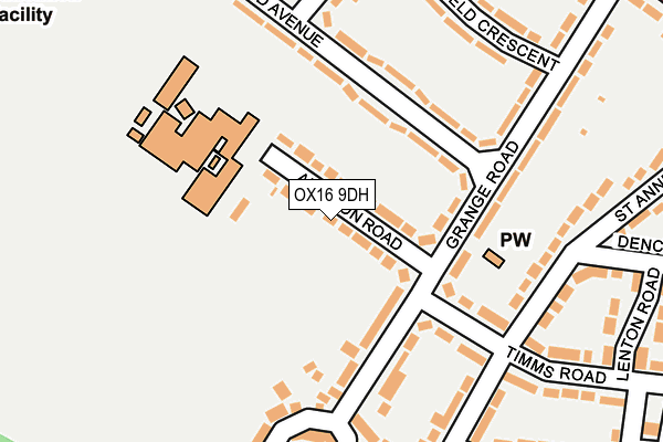 OX16 9DH map - OS OpenMap – Local (Ordnance Survey)