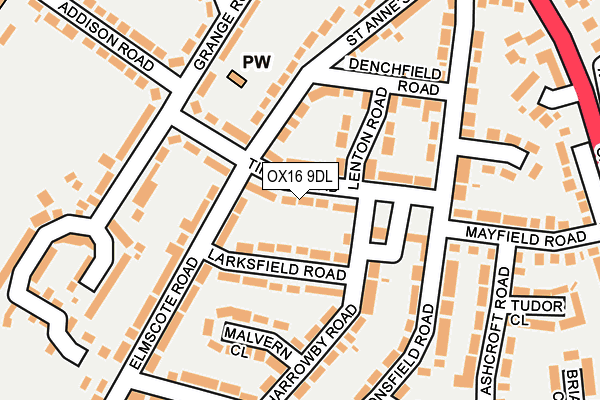 OX16 9DL map - OS OpenMap – Local (Ordnance Survey)