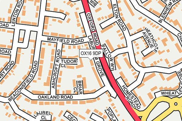 OX16 9DP map - OS OpenMap – Local (Ordnance Survey)