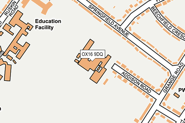 OX16 9DQ map - OS OpenMap – Local (Ordnance Survey)