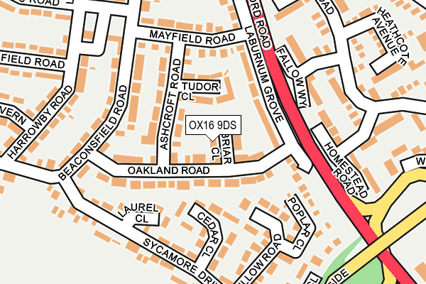 OX16 9DS map - OS OpenMap – Local (Ordnance Survey)