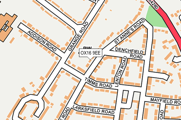 OX16 9EE map - OS OpenMap – Local (Ordnance Survey)