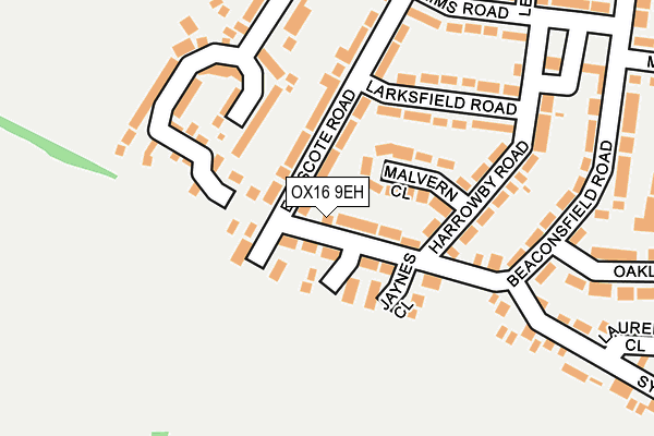 OX16 9EH map - OS OpenMap – Local (Ordnance Survey)