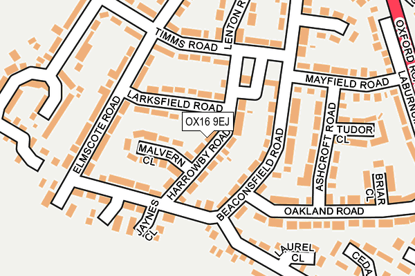 OX16 9EJ map - OS OpenMap – Local (Ordnance Survey)