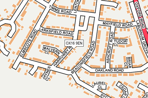 OX16 9EN map - OS OpenMap – Local (Ordnance Survey)