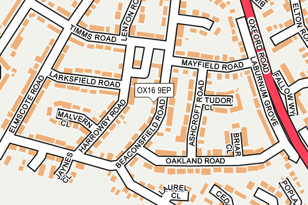 OX16 9EP map - OS OpenMap – Local (Ordnance Survey)