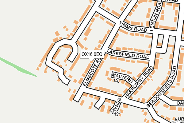 OX16 9EQ map - OS OpenMap – Local (Ordnance Survey)