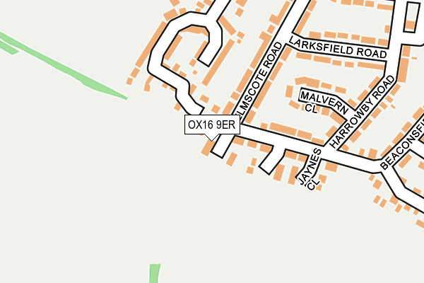 OX16 9ER map - OS OpenMap – Local (Ordnance Survey)