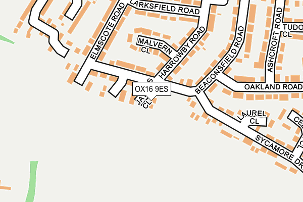 OX16 9ES map - OS OpenMap – Local (Ordnance Survey)