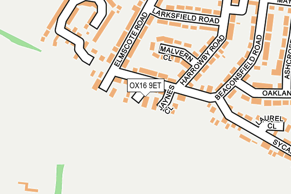 OX16 9ET map - OS OpenMap – Local (Ordnance Survey)