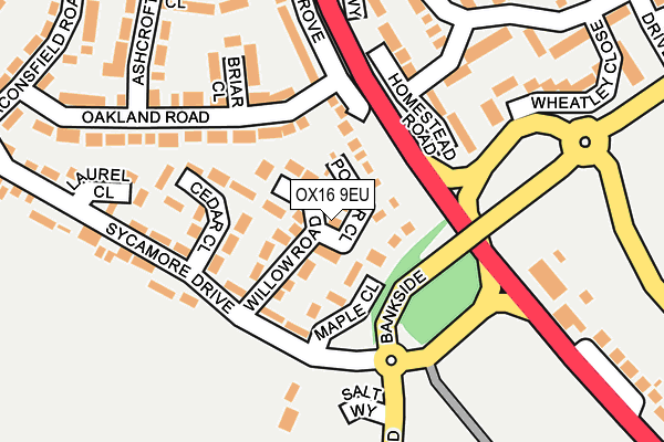 OX16 9EU map - OS OpenMap – Local (Ordnance Survey)