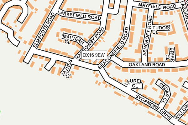 OX16 9EW map - OS OpenMap – Local (Ordnance Survey)