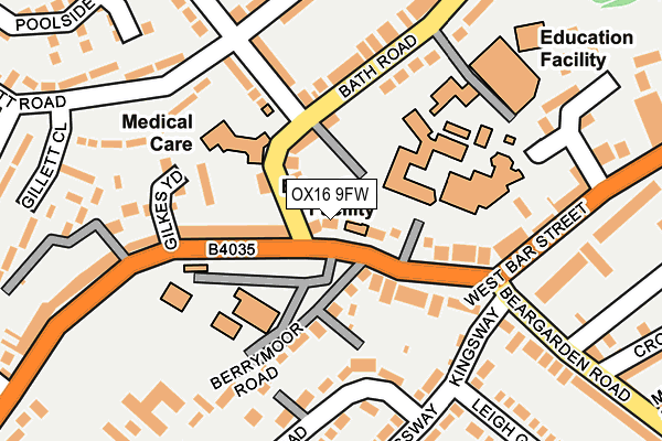 OX16 9FW map - OS OpenMap – Local (Ordnance Survey)