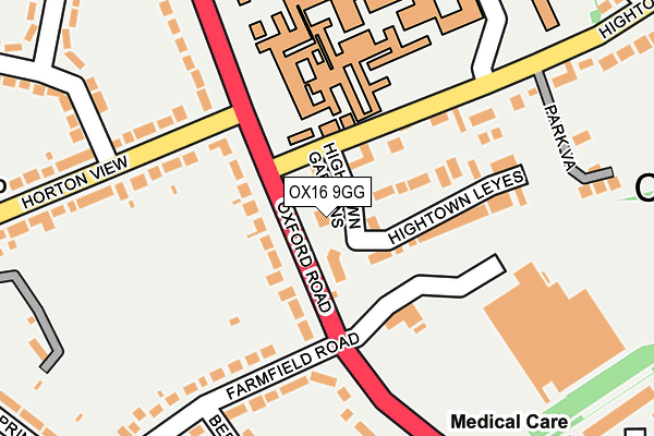 OX16 9GG map - OS OpenMap – Local (Ordnance Survey)