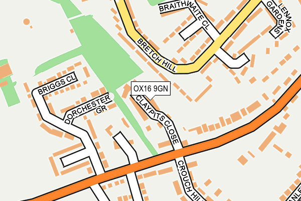 OX16 9GN map - OS OpenMap – Local (Ordnance Survey)