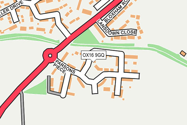 OX16 9GQ map - OS OpenMap – Local (Ordnance Survey)