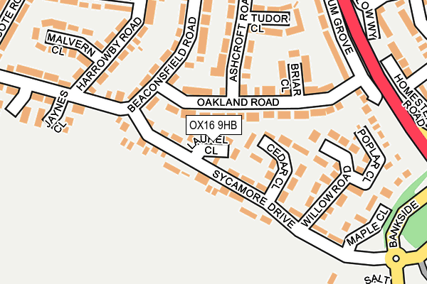 OX16 9HB map - OS OpenMap – Local (Ordnance Survey)