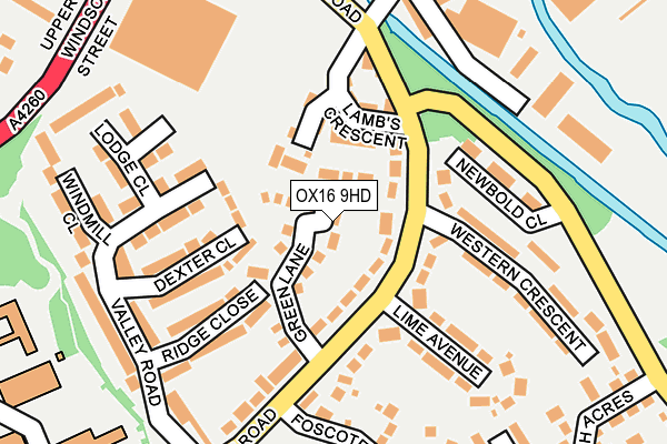 OX16 9HD map - OS OpenMap – Local (Ordnance Survey)