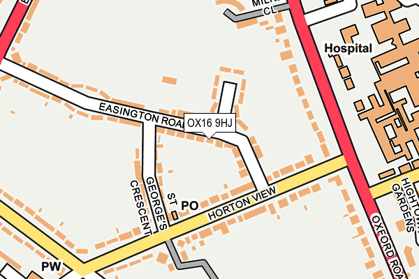 OX16 9HJ map - OS OpenMap – Local (Ordnance Survey)
