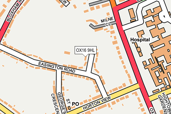 OX16 9HL map - OS OpenMap – Local (Ordnance Survey)