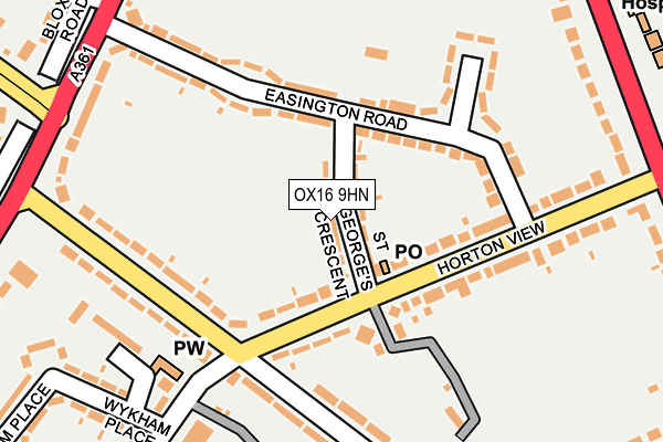 OX16 9HN map - OS OpenMap – Local (Ordnance Survey)