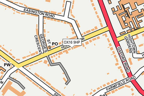 OX16 9HP map - OS OpenMap – Local (Ordnance Survey)