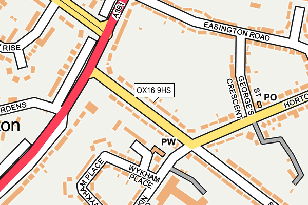 OX16 9HS map - OS OpenMap – Local (Ordnance Survey)