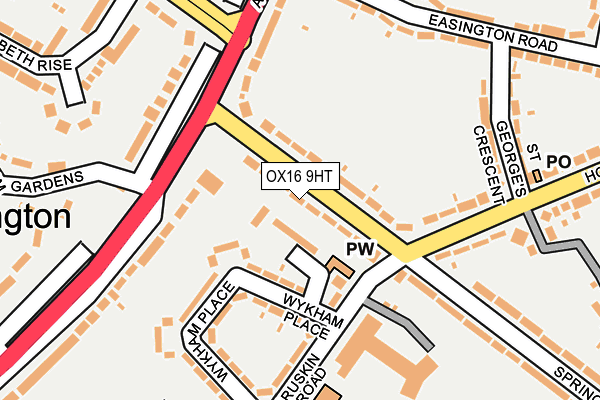 OX16 9HT map - OS OpenMap – Local (Ordnance Survey)