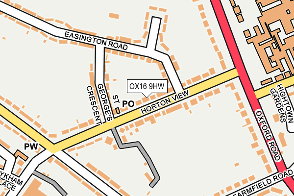 OX16 9HW map - OS OpenMap – Local (Ordnance Survey)