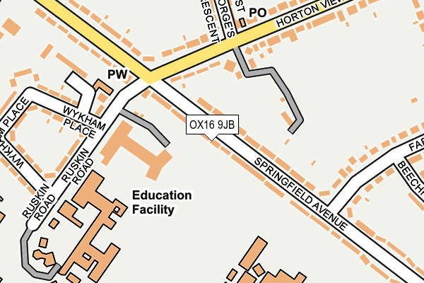 OX16 9JB map - OS OpenMap – Local (Ordnance Survey)