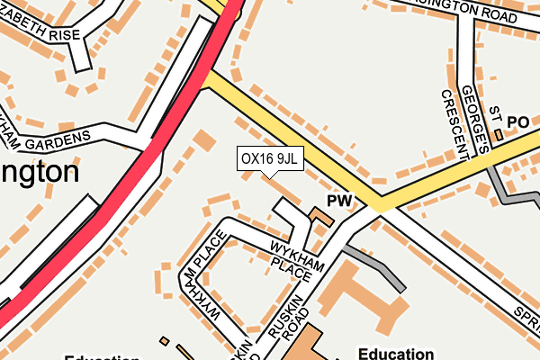 OX16 9JL map - OS OpenMap – Local (Ordnance Survey)