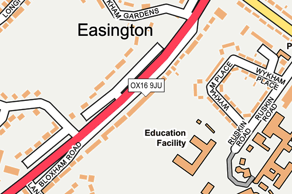 OX16 9JU map - OS OpenMap – Local (Ordnance Survey)