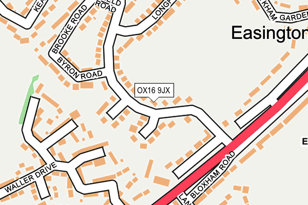 OX16 9JX map - OS OpenMap – Local (Ordnance Survey)