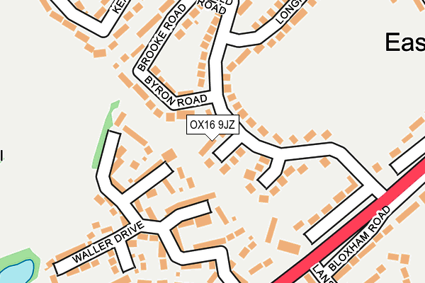 OX16 9JZ map - OS OpenMap – Local (Ordnance Survey)