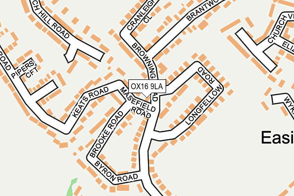 OX16 9LA map - OS OpenMap – Local (Ordnance Survey)