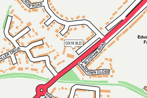 OX16 9LD map - OS OpenMap – Local (Ordnance Survey)