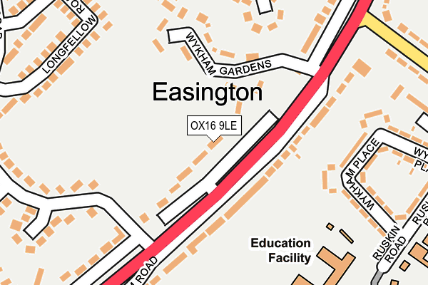 OX16 9LE map - OS OpenMap – Local (Ordnance Survey)