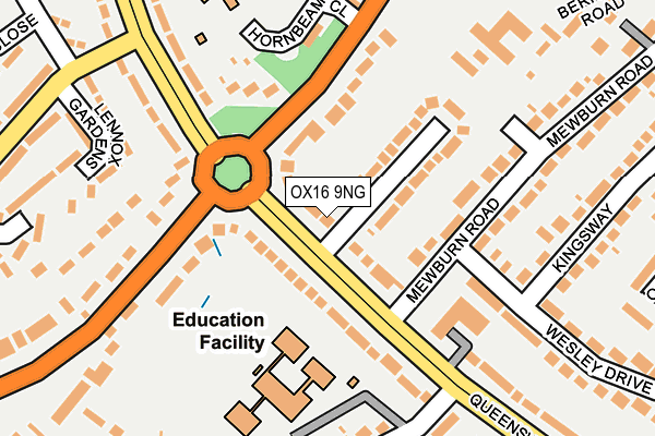 OX16 9NG map - OS OpenMap – Local (Ordnance Survey)