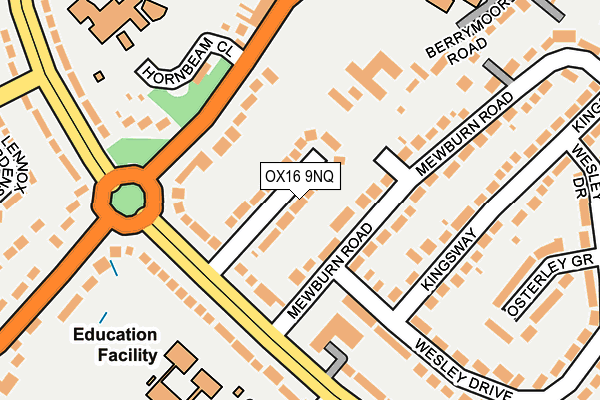 OX16 9NQ map - OS OpenMap – Local (Ordnance Survey)