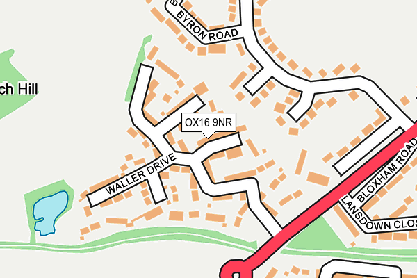 OX16 9NR map - OS OpenMap – Local (Ordnance Survey)